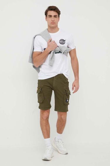 Tričko Alpha Industries NASA Rainbow Reflective Tee Biela | 178501RR.09, 1
