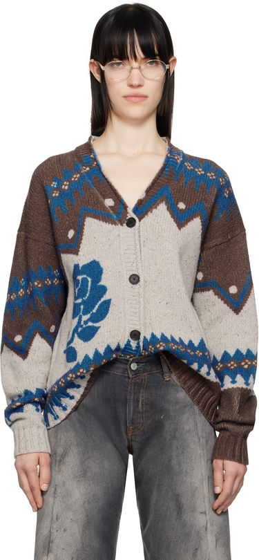 Sveter Acne Studios Acne Studios Jacquard Wool Cardigan Rôznofarebný | A60577-, 0