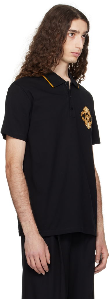 Polo tričko Versace Versace Embroidered Architectural Baroque Polo Biela | 1013906_1A14973, 4