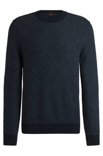 Sveter BOSS Regular-Fit Knitted Sweater Navy | 50533785, 0