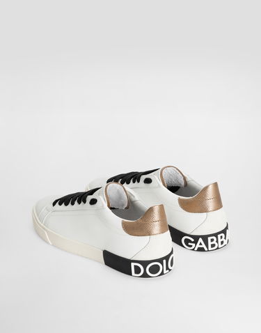 Tenisky a topánky Dolce & Gabbana Portofino Vintage Calfskin Leather Biela | CK2203AM78089662, 2