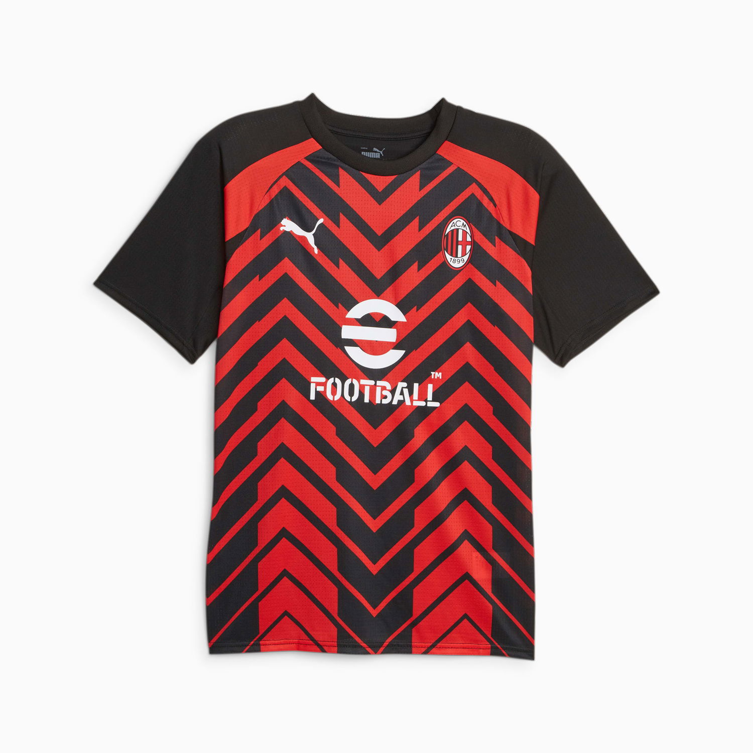 Dres Puma Maglia pre-gara a maniche corte A.C. Milan da uomo, Nero/Rosso/Altro Červená | 772231_01, 0