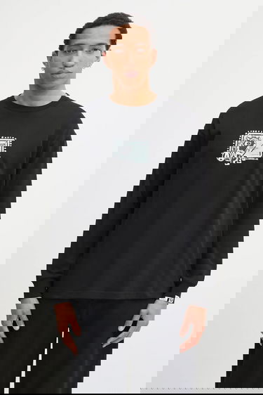 Tričko AAPE by A Bathing Ape Theme Main Stamp Graphic Long Sleeve T-Shirt Čierna | AAPLTM1752XXP, 0