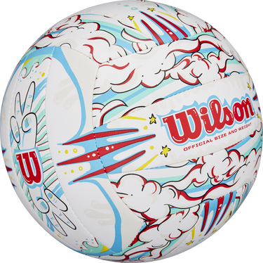 Športový doplnok Wilson Tennis Graffiti Peace Volleyball Training Official Size and Weight Rôznofarebný | wv4008302xbof-wv4008302xbof, 3