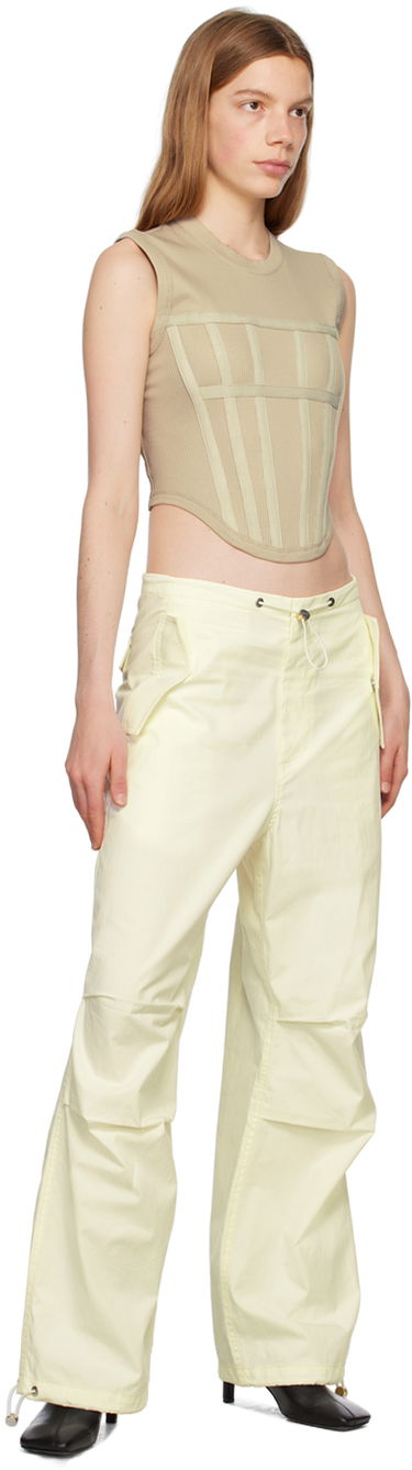 Tielko Dion Lee Fitted Corset Tank Top Béžová | C3094P23, 3