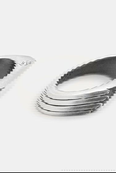 Prsteň Maison Margiela MM6 Maison Margiela Silver Minimal Logo Ring Metalická | SM7UQ0101 P8601, 2