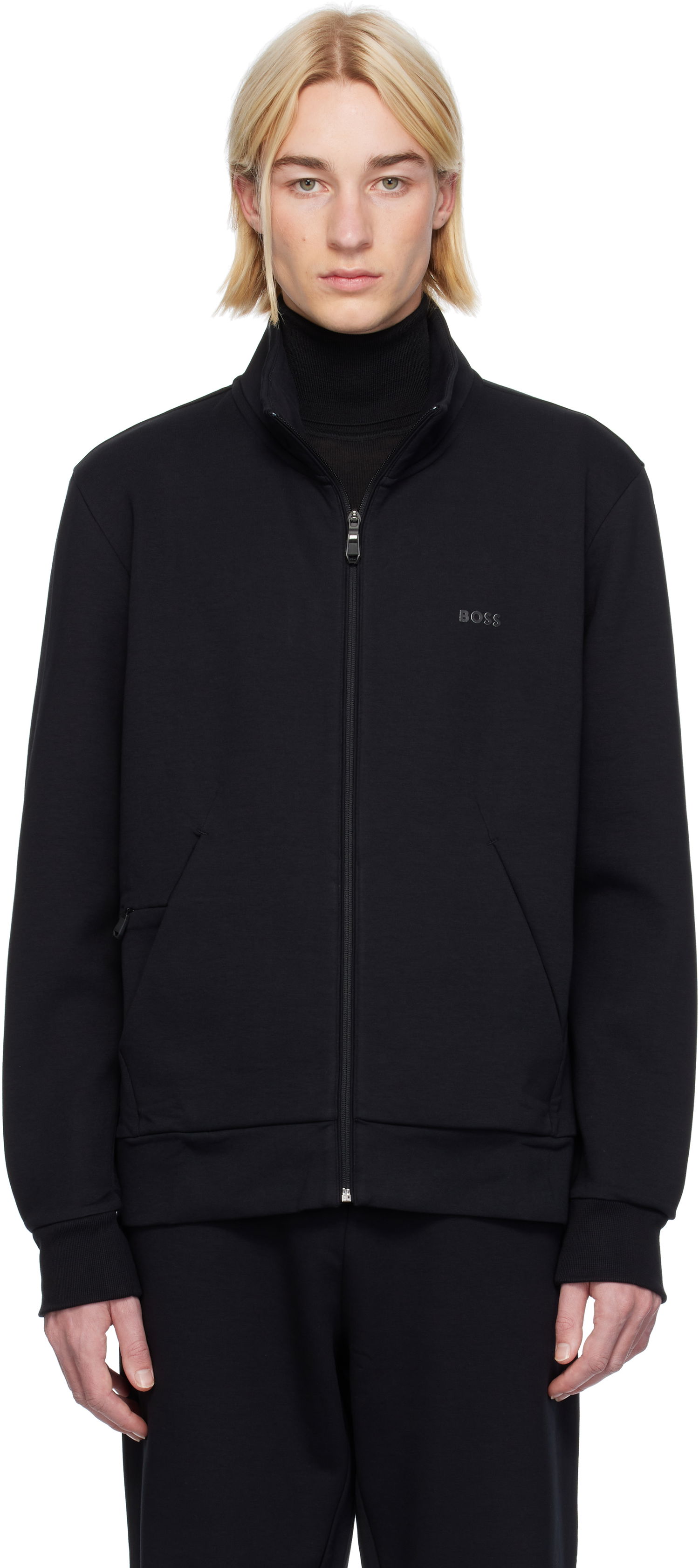 Mikina BOSS Hidden Pocket Jacket Čierna | 50506152, 0