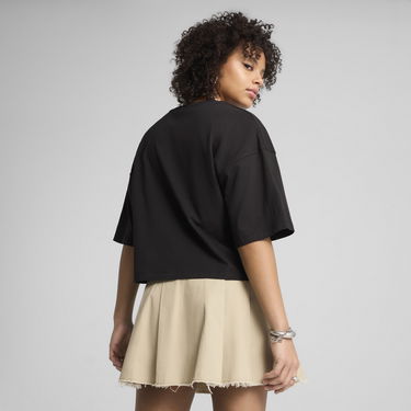 Crop Top Puma Leo Luxe Oversized Cropped T-Shirt Čierna | 632337_01, 3