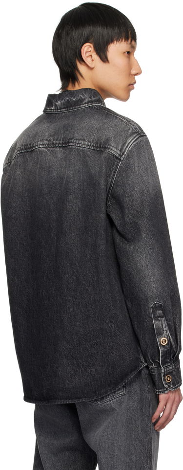 Košeľa Versace Versace Stonewashed Denim Overshirt Čierna | 1013887_1A13718, 2