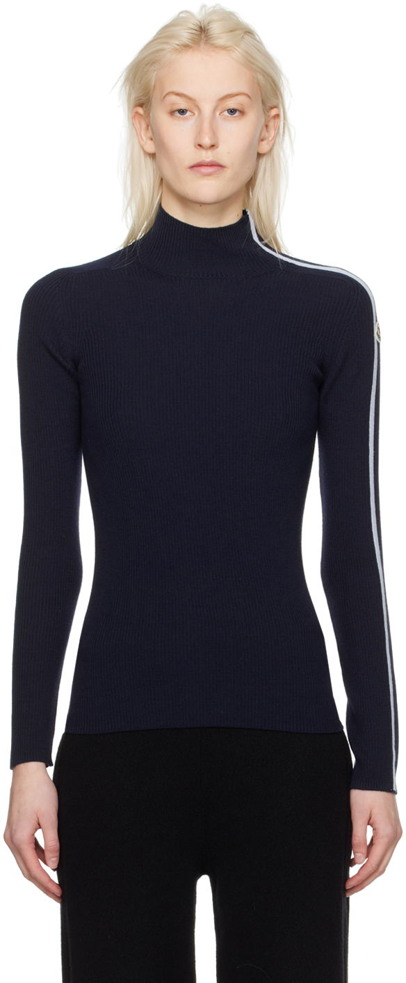 Sveter Moncler Striped Turtleneck Čierna | J10939F00001M1131, 0