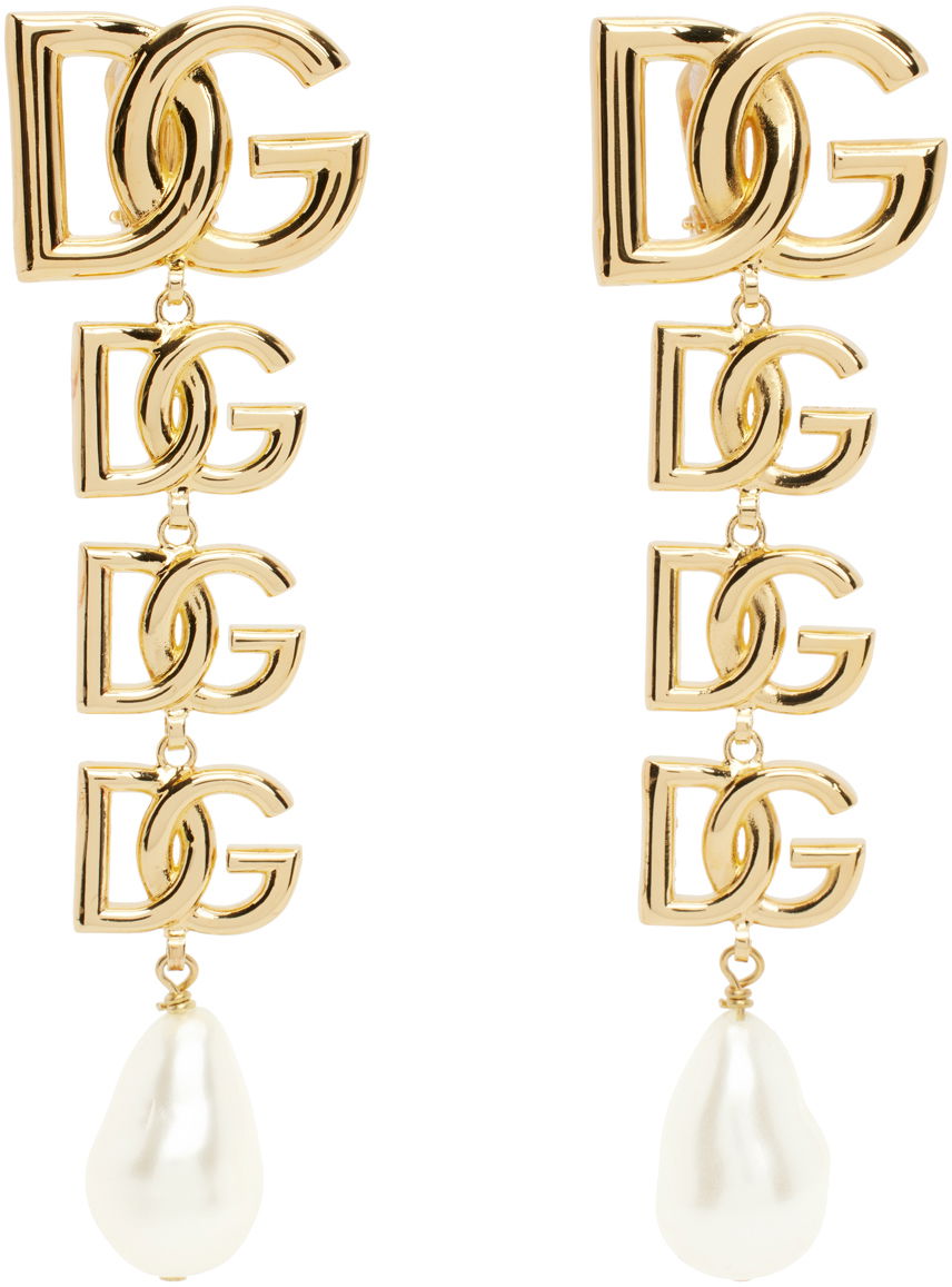 Náušnice Dolce & Gabbana Gold Pendant Earrings Metalická | WEN6P5 W1111, 0