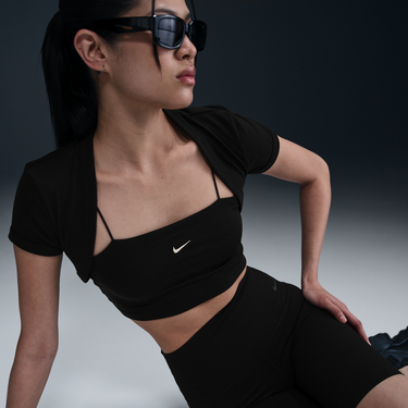 Súprava Nike Sportswear Chill Knit 2-in-1 Slim Ribbed Crop Top Čierna | HJ1299-010, 3