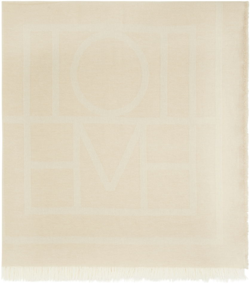Šál TOTEME Monogram Wool Cashmere Scarf Béžová | 224-894-808, 0