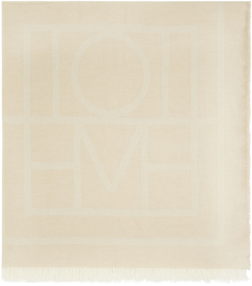 Šál TOTEME Monogram Wool Cashmere Scarf Béžová | 224-894-808
