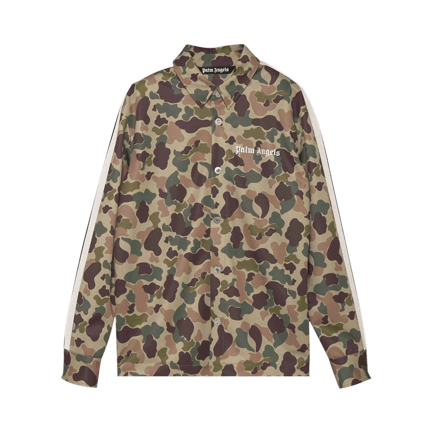 Košeľa Palm Angels Camo Track Shirt Zelené | PMGA104F21FAB0055601, 0