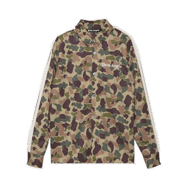 Košeľa Palm Angels Camo Track Shirt Zelené | PMGA104F21FAB0055601, 0