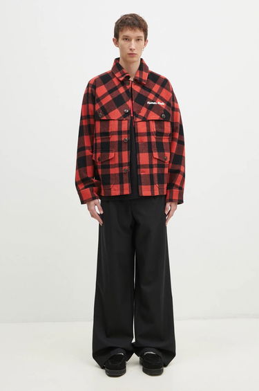 Košeľa Human Made Oversize Wool Hunting Jacket Červená | HM28JK031, 5