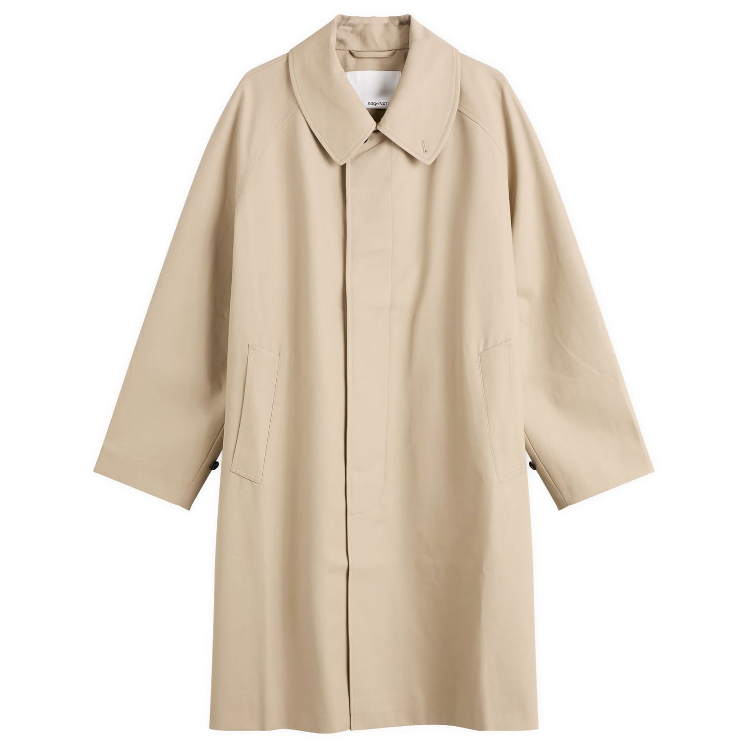 Kabáty sage NATION Westminster Raglan Sleeve Overcoat Béžová | S130-BEI, 1