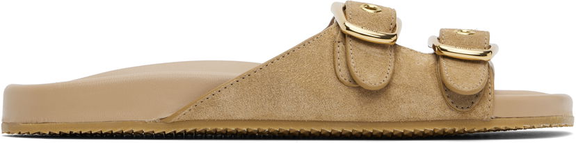 Doplnky CHLOÉ Chloé Polly Suede Sandals Béžová | CHC25U08PRY