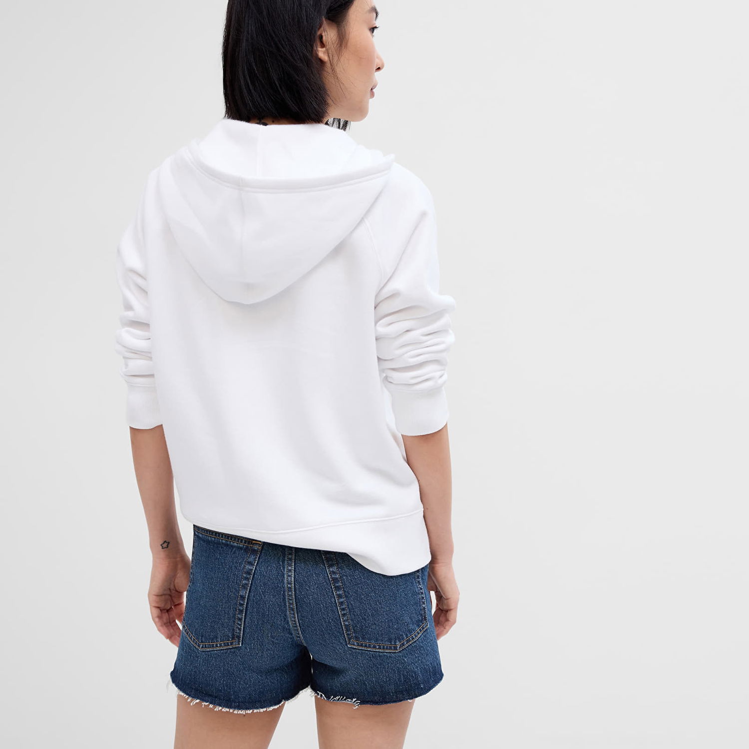 Mikina GAP Fullzip Logo Hoodie Optic White Biela | 463503-22, 1