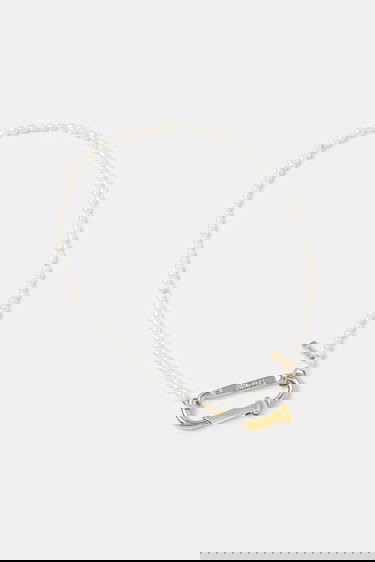 Náhrdelník Aries Aries Mini Carabiner Pearl Necklace Biela | AR9026703, 0