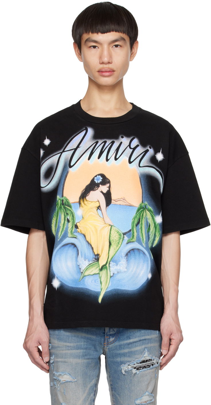Tričko AMIRI AMIRI Mermaid Graphic T-Shirt Čierna | PF23MJG002-001