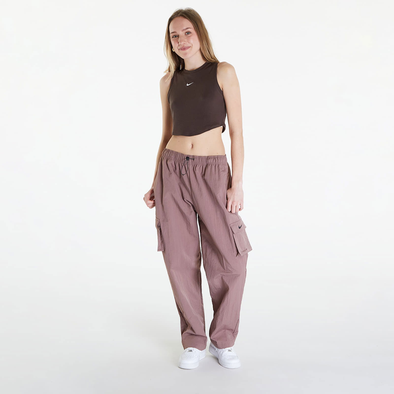 Sportswear Essentials Ribbed Cropped Tank Baroque Brown/ Sail