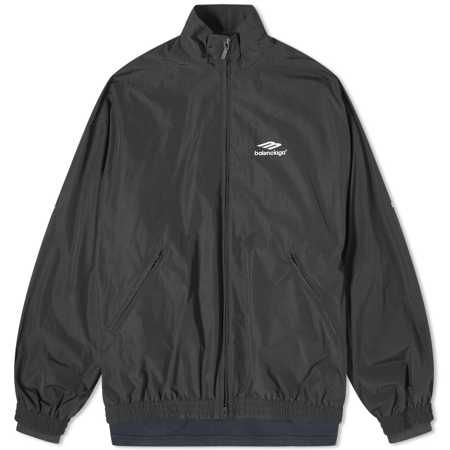 Bunda Balenciaga Runway Double Layer Patch Jacket Čierna | 770500-TNQ25-1000, 0