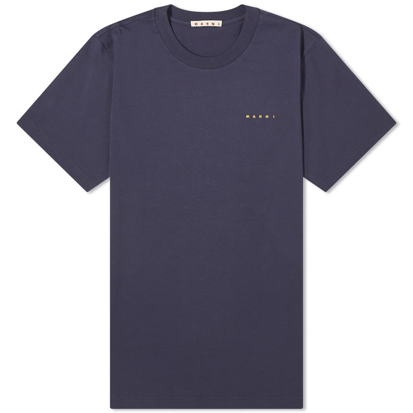 Tričko Marni Small Logo T-Shirt Navy | HUMU0198X1-UTCZ57-00B99