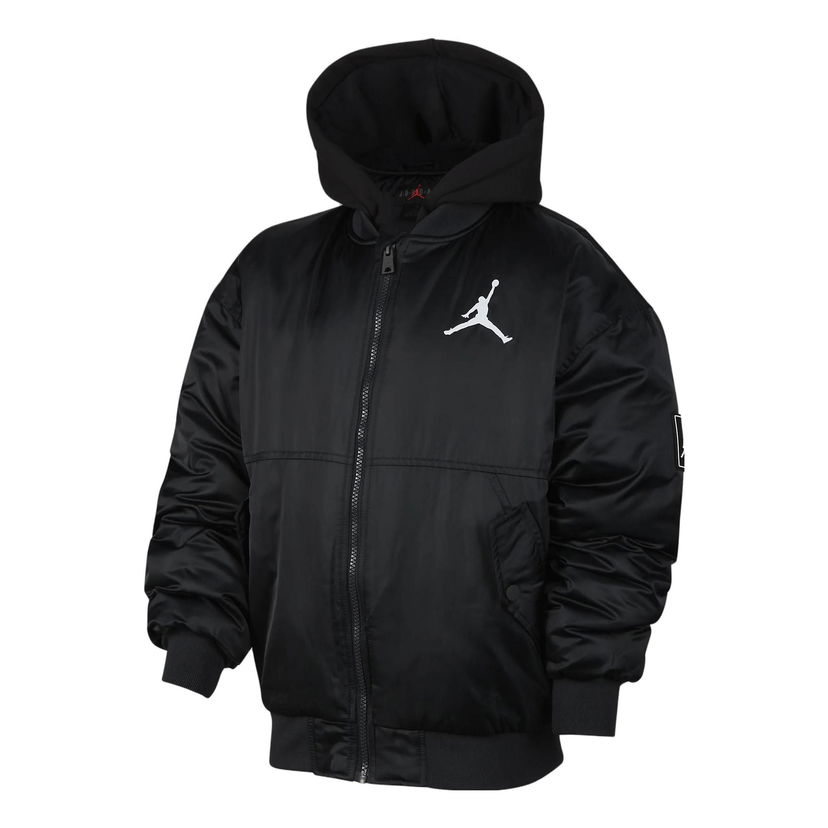Bomber bunda Jordan Air Jordan Logo Hooded Bomber Jacket Čierna | FV2632-010