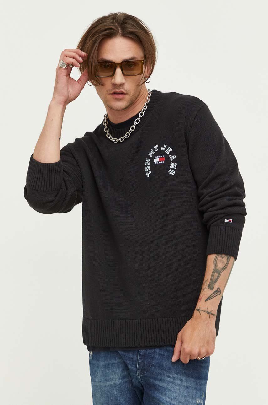 Sveter Tommy Hilfiger Relaxed Arched Graphic Sweater Čierna | DM0DM16784, 0