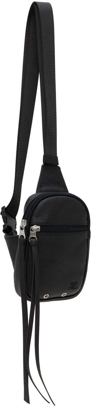 Ľadvinka Courrèges Leather Pouch With Zipper Čierna | 124GSA093CV0016, 4