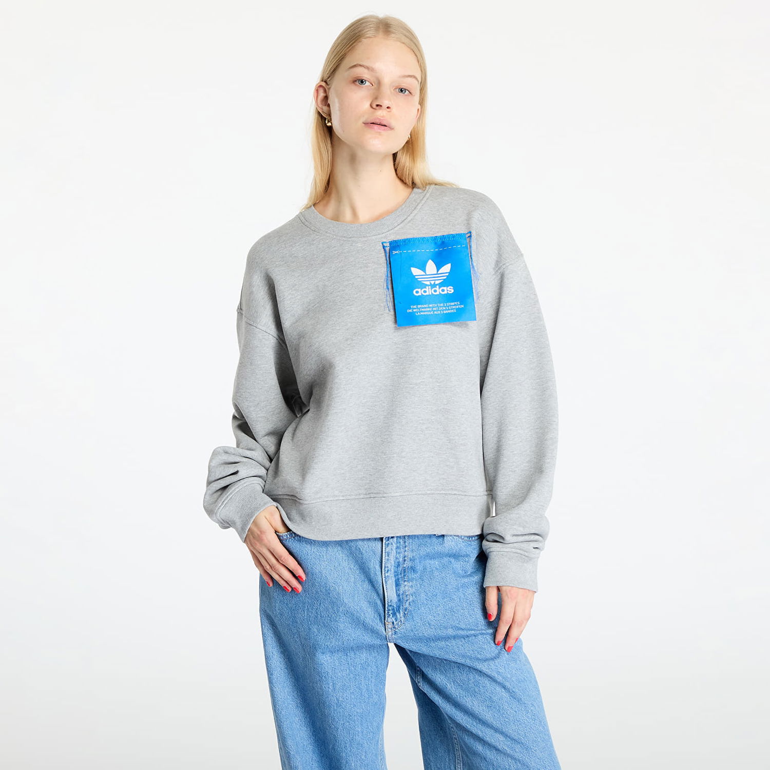 Mikina adidas Originals KSENIASCHNEIDER Label Sweashirt Šedá | IW5666, 0