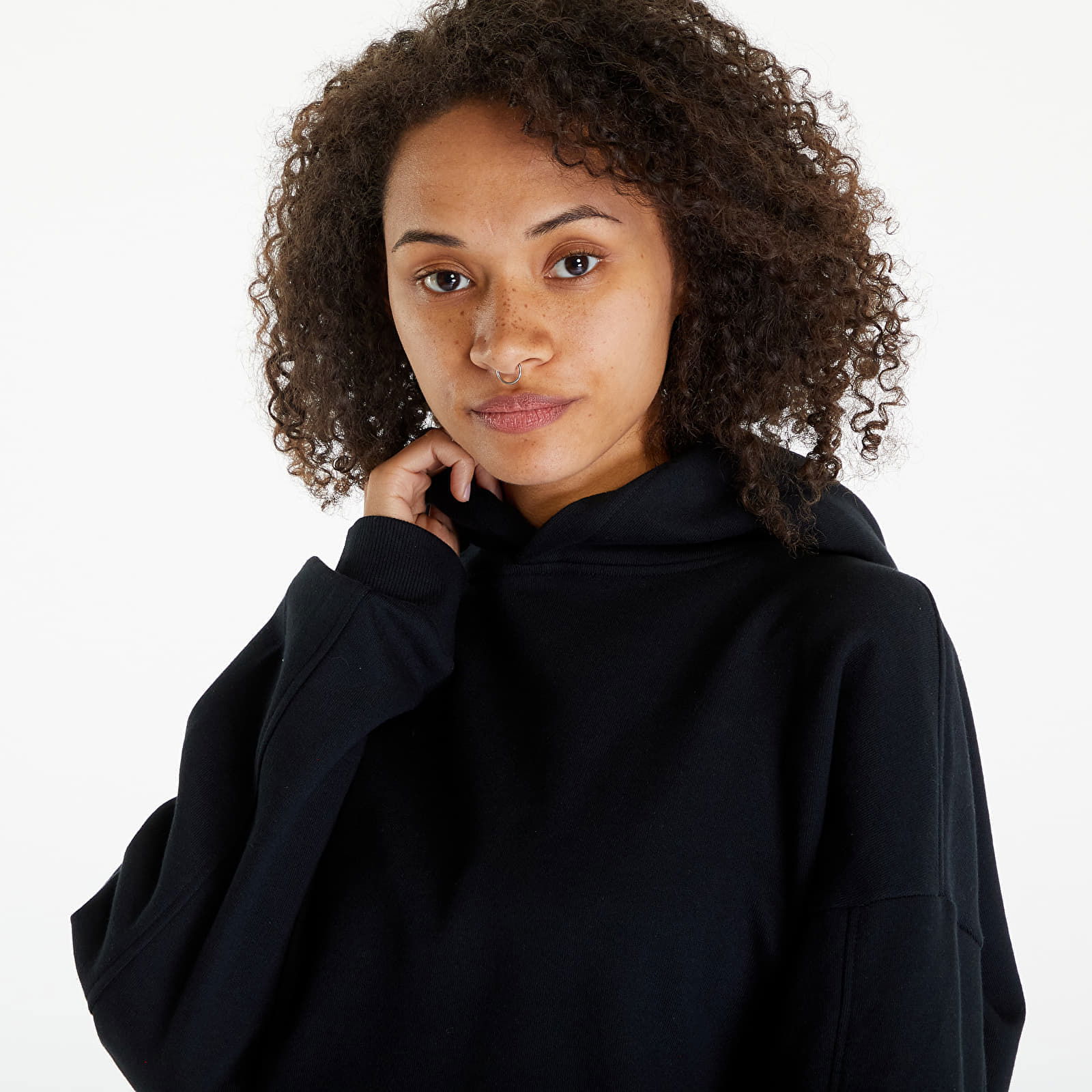 Ladies Organic Oversized Hoody Black