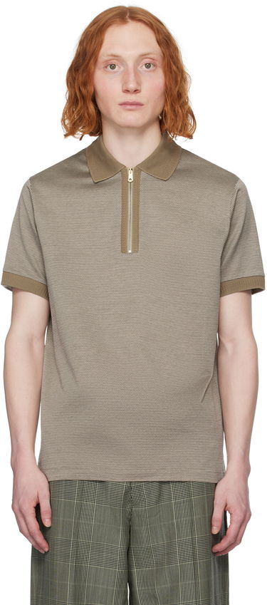 Polo tričko Paul Smith Paul Smith Half-Zip Polo Hnedá | M1R-749Y-M02268-67, 0