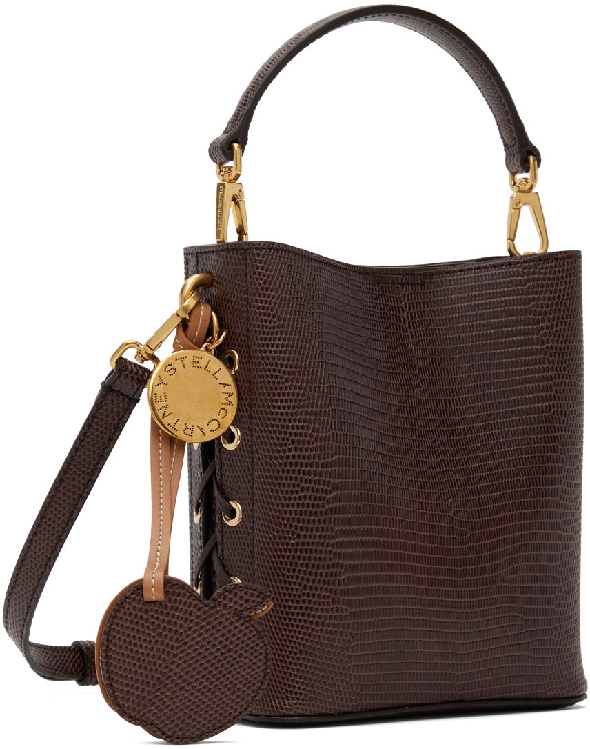 Kabelka Stella McCartney Stella McCartney Frayme Scale-Embossed Bucket Bag Hnedá | 7B0093WP0426, 1