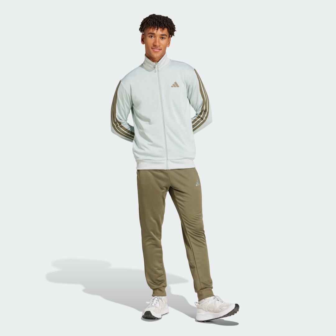 Súprava adidas Performance Sportswear Basic 3-Stripes French Terry Tracksuit Zelené | JI8874, 0