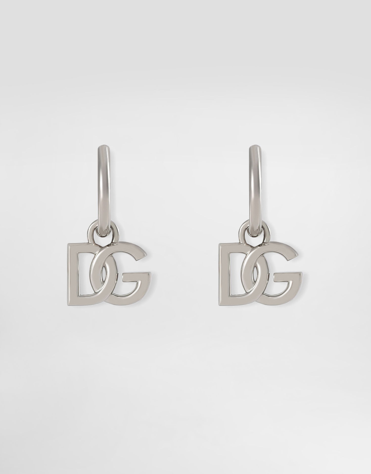 Náušnice Dolce & Gabbana Hoop Earrings With Dg Logo Pendants Metal Onesize Metalická | WEN5L3W111187655, 0