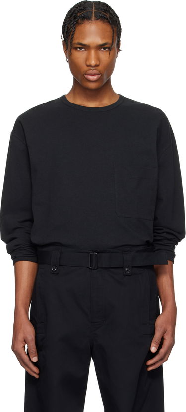 Tričko LEMAIRE Lemaire Boxy Pocket Long Sleeve T-Shirt Čierna | TO1340 LJ1010, 0