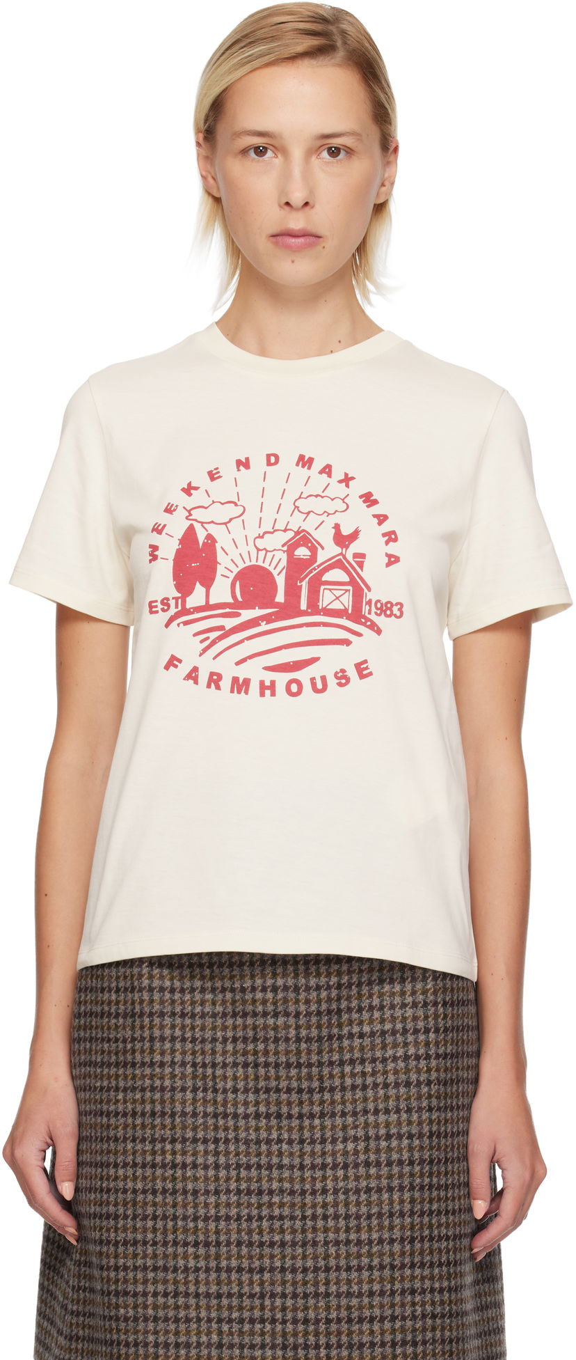 Tričko Max Mara Weekend Max Mara Farmhouse Graphic T-shirt Béžová | 2525976012600