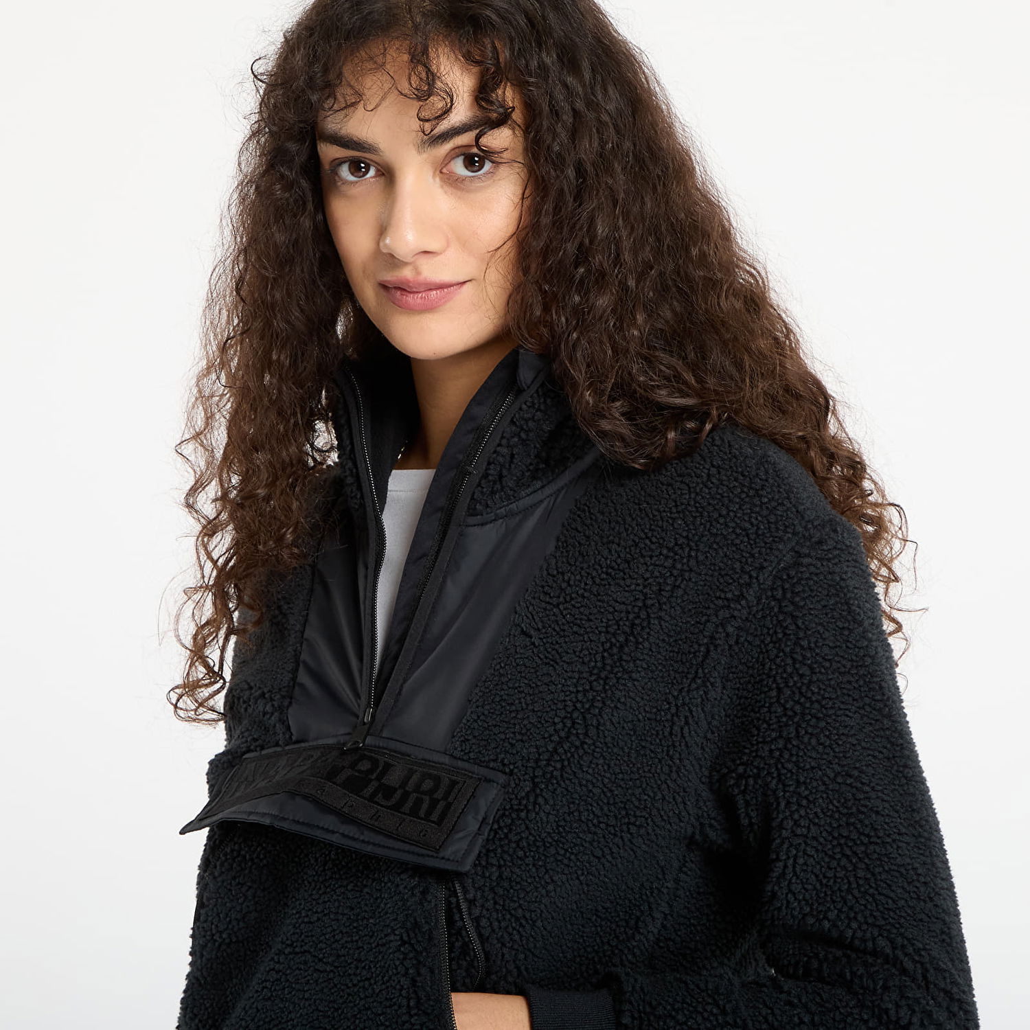 Mikina Napapijri T-Seline Half-Zip Sherpa Fleece Pullover Čierna | NP0A4HYO0411, 1
