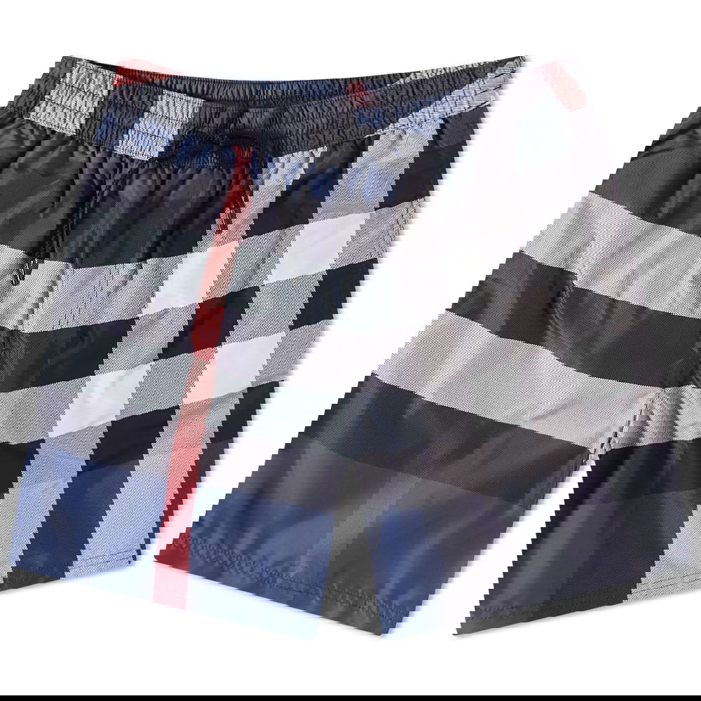 Plavky Burberry Guildes Oversize Check Swim Short Navy | 8013879-A5805, 0