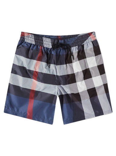 Plavky Burberry Guildes Oversize Check Swim Short Navy | 8013879-A5805