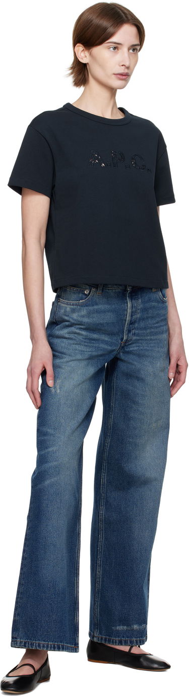 Crop Top A.P.C. A.P.C. Annie Cropped T-Shirt Čierna | COHBQ-F26495, 3