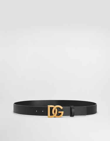 Opasok Dolce & Gabbana Lux Leather Belt With Crossover Dg Logo Buckle Čierna | BC4644AX6228E831, 0