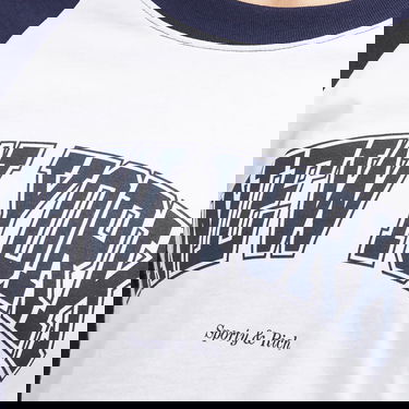 Tričko Sporty & Rich White & Navy Baseball T-Shirt Biela | TO046506077WH22-NVY, 5
