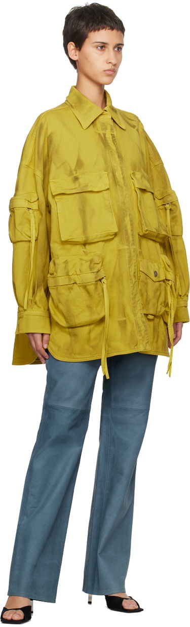 Bunda The Attico Attico Fern Denim Coat Žltá | 242WCB48 D071, 3