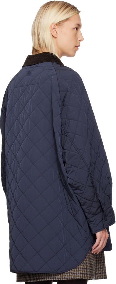 Bunda Max Mara Pepato Quilted Jacket with Corduroy Collar Navy | 2525496102600, 2
