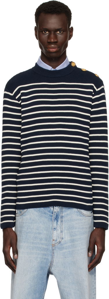 Sveter Valentino Valentino Striped Sweater Navy | 6V3KC33MAR6, 0