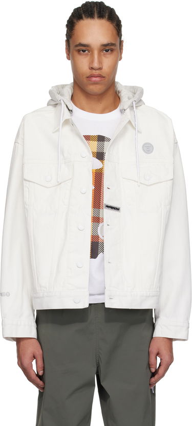 Bunda AAPE by A Bathing Ape AAPE by A Bathing Ape 'AAPE Now' Lightweight Denim Jacket Biela | AAPLJM7700XXNWHX, 0
